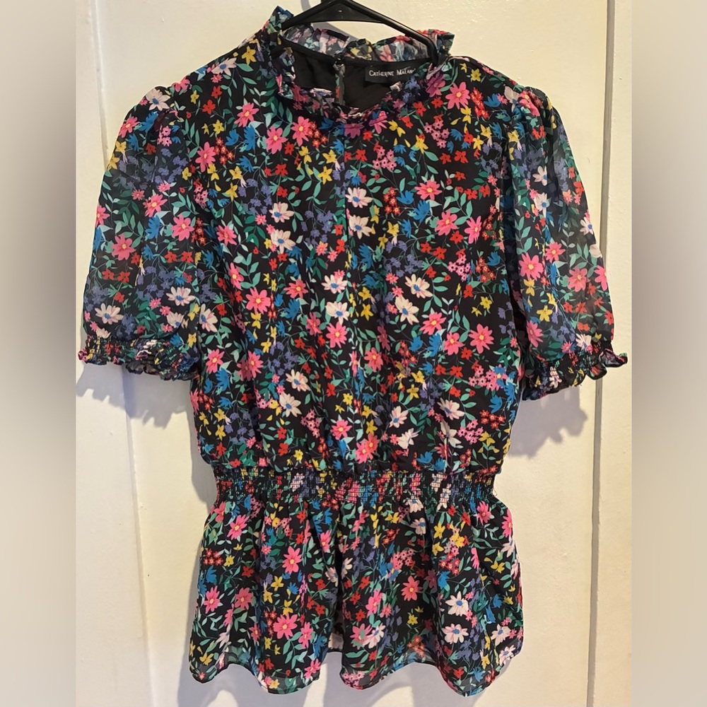 New Catherine Malandrino Ditsy Floral Blouse Size S
